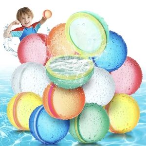 New! 18pk Resuable Silicone Water Balloon/Balls